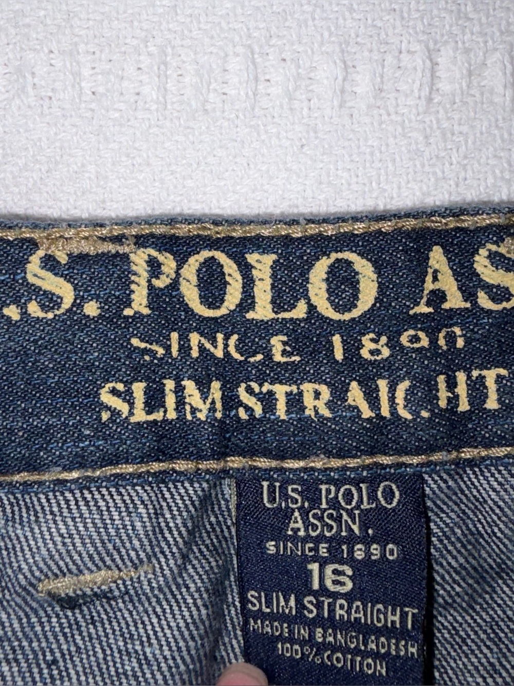 Vintage US Polo Assasin Embroidered High Rise Straight Jeans Size 26 Western - Picture 8 of 11